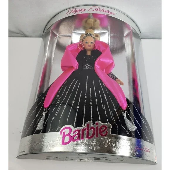 1998 Happy Holidays Special Edition Barbie Doll Box Misprint On Back NRFB 20200